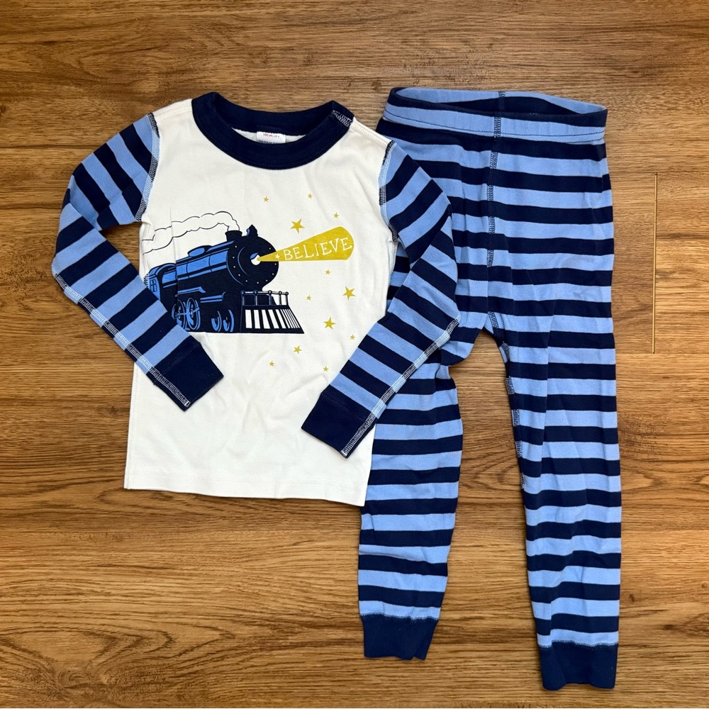 Hanna Andersson Polar Express Train Kids Long John Pajama Set